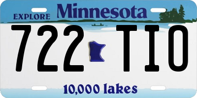 MN license plate 722TIO