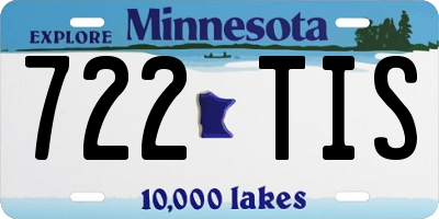 MN license plate 722TIS