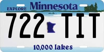 MN license plate 722TIT