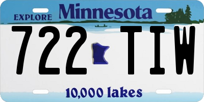 MN license plate 722TIW