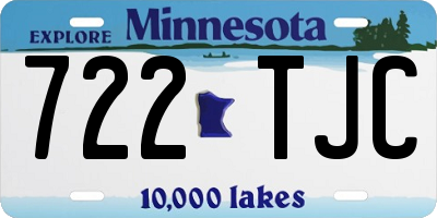MN license plate 722TJC