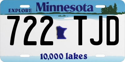 MN license plate 722TJD