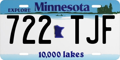 MN license plate 722TJF