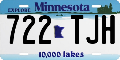 MN license plate 722TJH