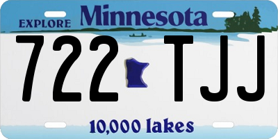 MN license plate 722TJJ