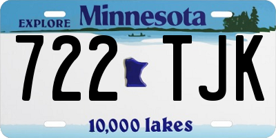 MN license plate 722TJK