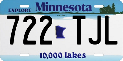 MN license plate 722TJL