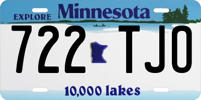 MN license plate 722TJO