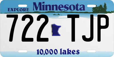 MN license plate 722TJP