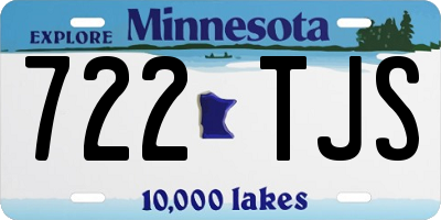 MN license plate 722TJS