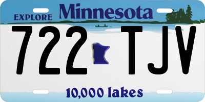 MN license plate 722TJV