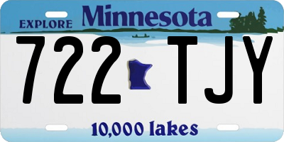 MN license plate 722TJY