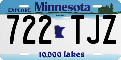 MN license plate 722TJZ