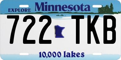MN license plate 722TKB
