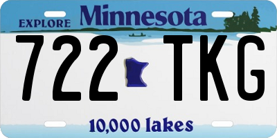 MN license plate 722TKG