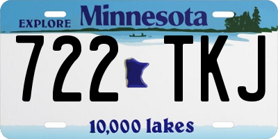 MN license plate 722TKJ