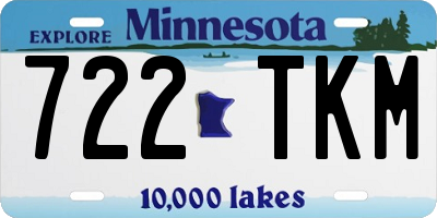MN license plate 722TKM