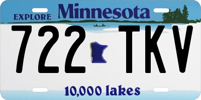 MN license plate 722TKV
