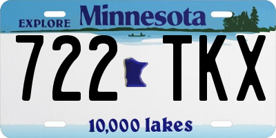 MN license plate 722TKX