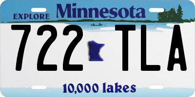 MN license plate 722TLA