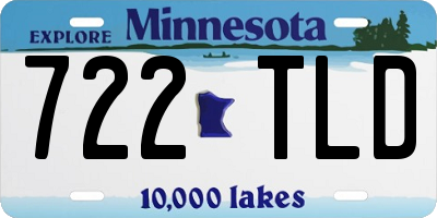 MN license plate 722TLD