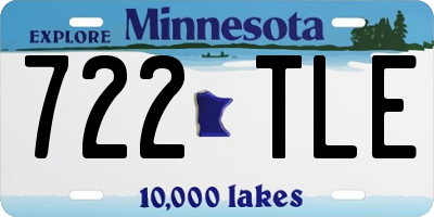 MN license plate 722TLE