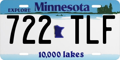 MN license plate 722TLF