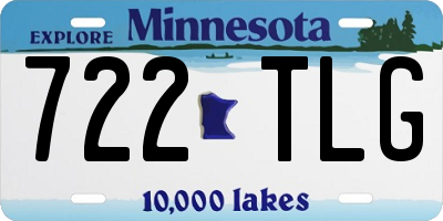 MN license plate 722TLG