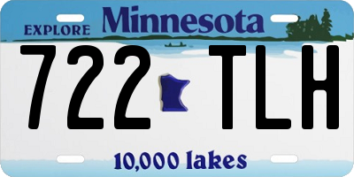 MN license plate 722TLH