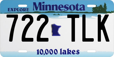 MN license plate 722TLK
