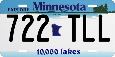 MN license plate 722TLL