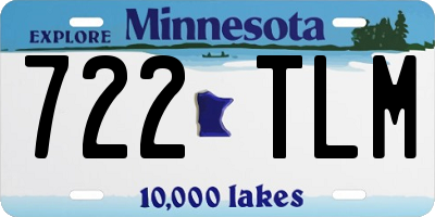 MN license plate 722TLM