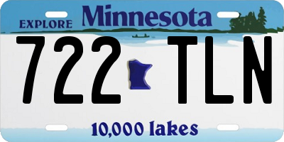 MN license plate 722TLN