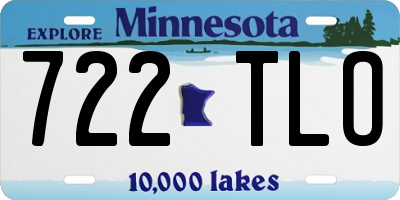 MN license plate 722TLO