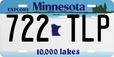 MN license plate 722TLP