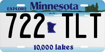 MN license plate 722TLT