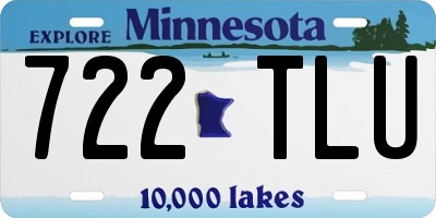 MN license plate 722TLU