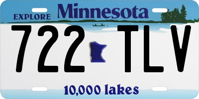 MN license plate 722TLV