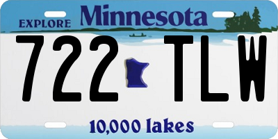 MN license plate 722TLW