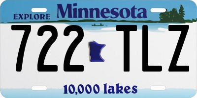 MN license plate 722TLZ