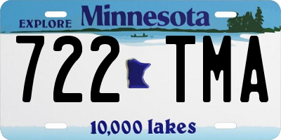 MN license plate 722TMA