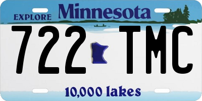 MN license plate 722TMC