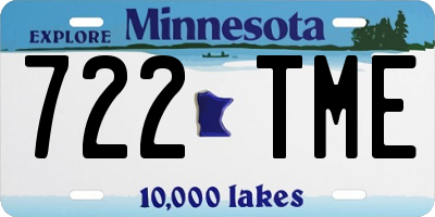 MN license plate 722TME