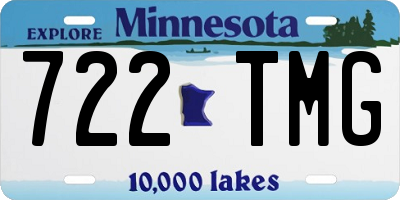 MN license plate 722TMG