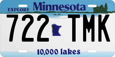 MN license plate 722TMK