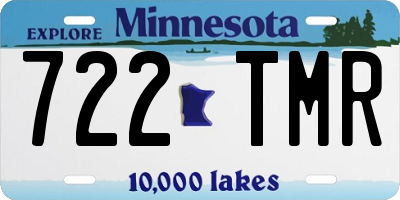 MN license plate 722TMR
