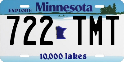 MN license plate 722TMT