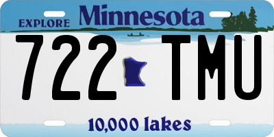 MN license plate 722TMU