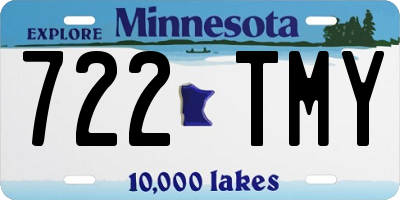 MN license plate 722TMY