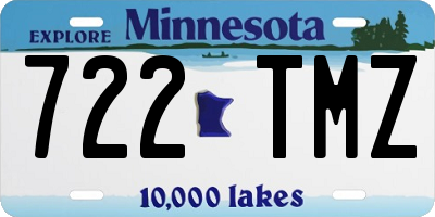 MN license plate 722TMZ